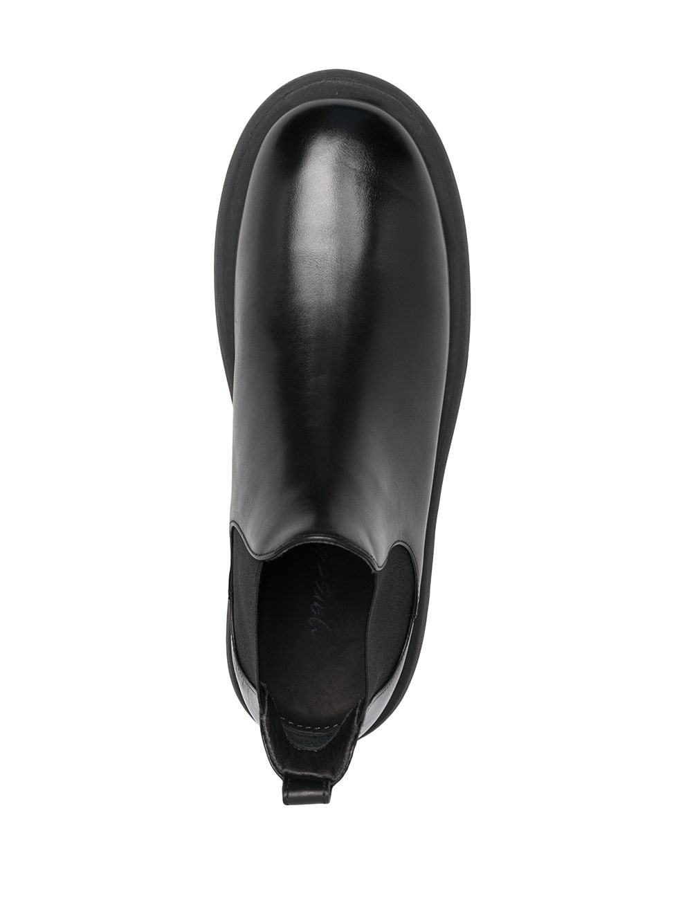 Marsèll Elasticated Panel Platform Sole Ankle Boots In Black