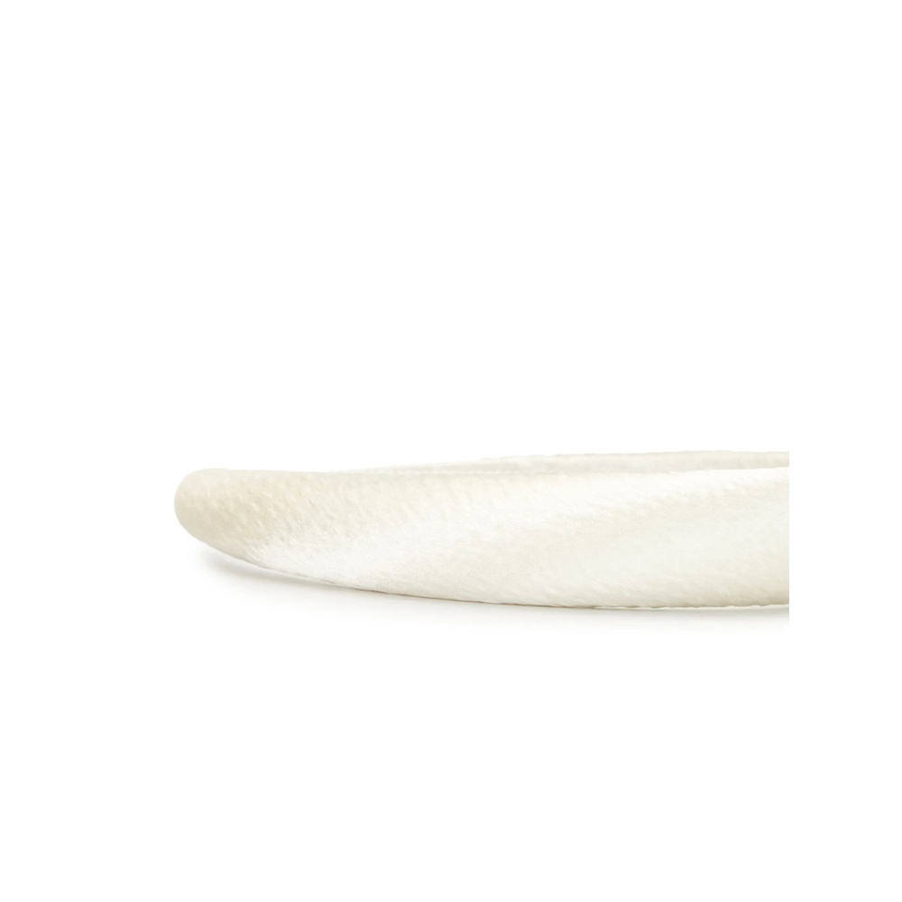 Jennifer Behr Tori Hammered Silk Headband In White