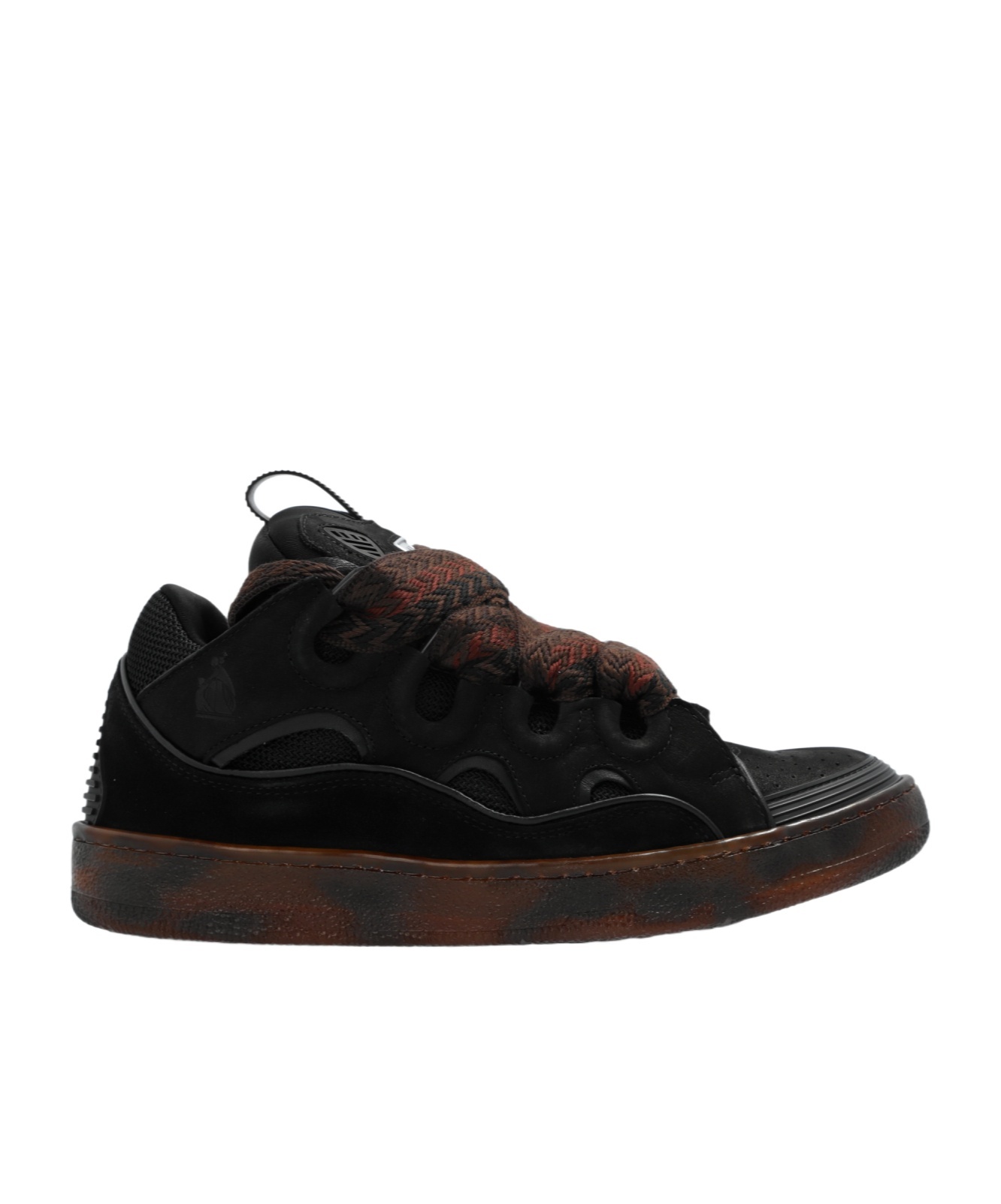 Shop Lanvin Curb Lite Logo-patch Sneakers In Black