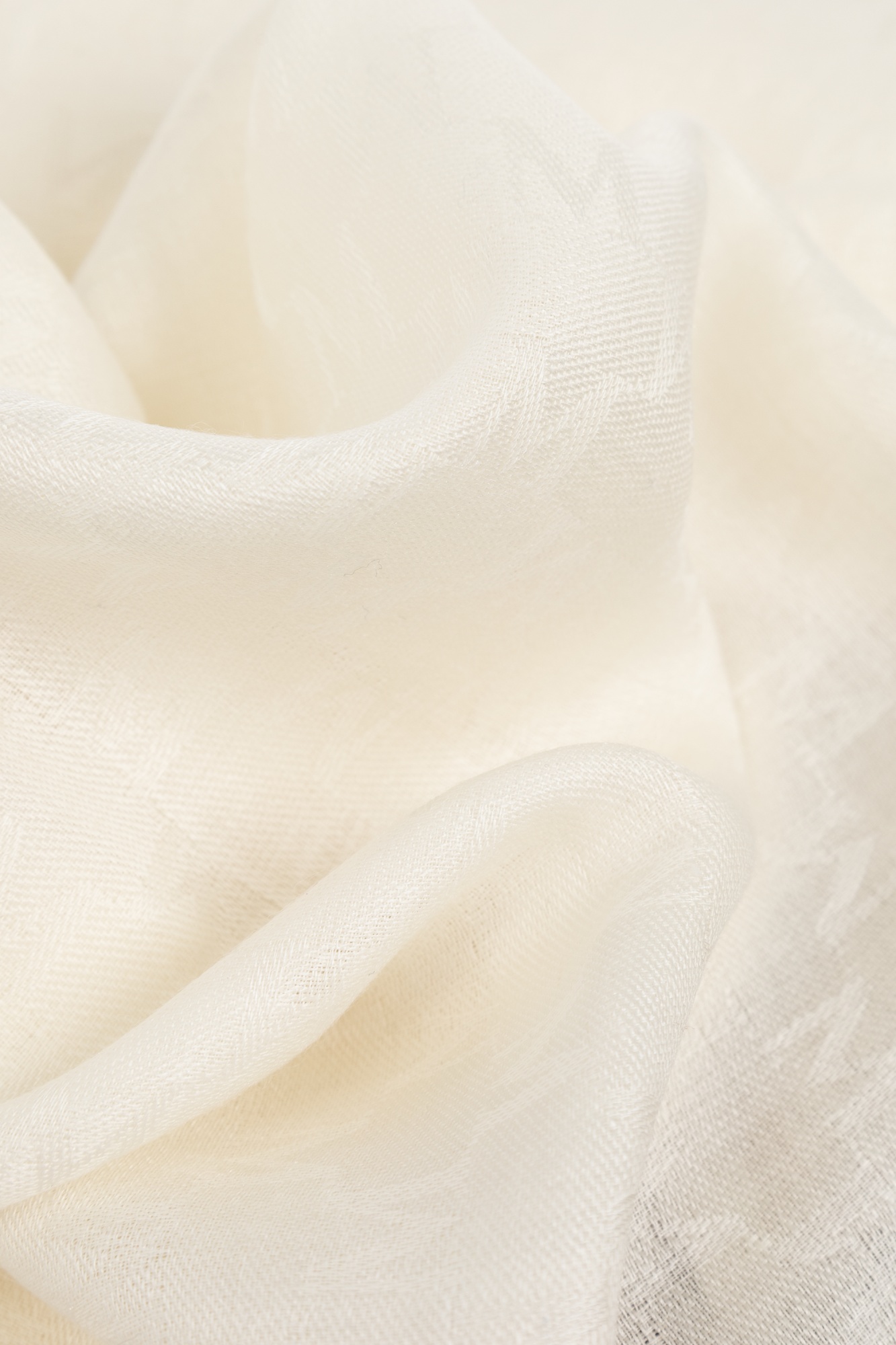 Max Mara Fringed Scarf In White