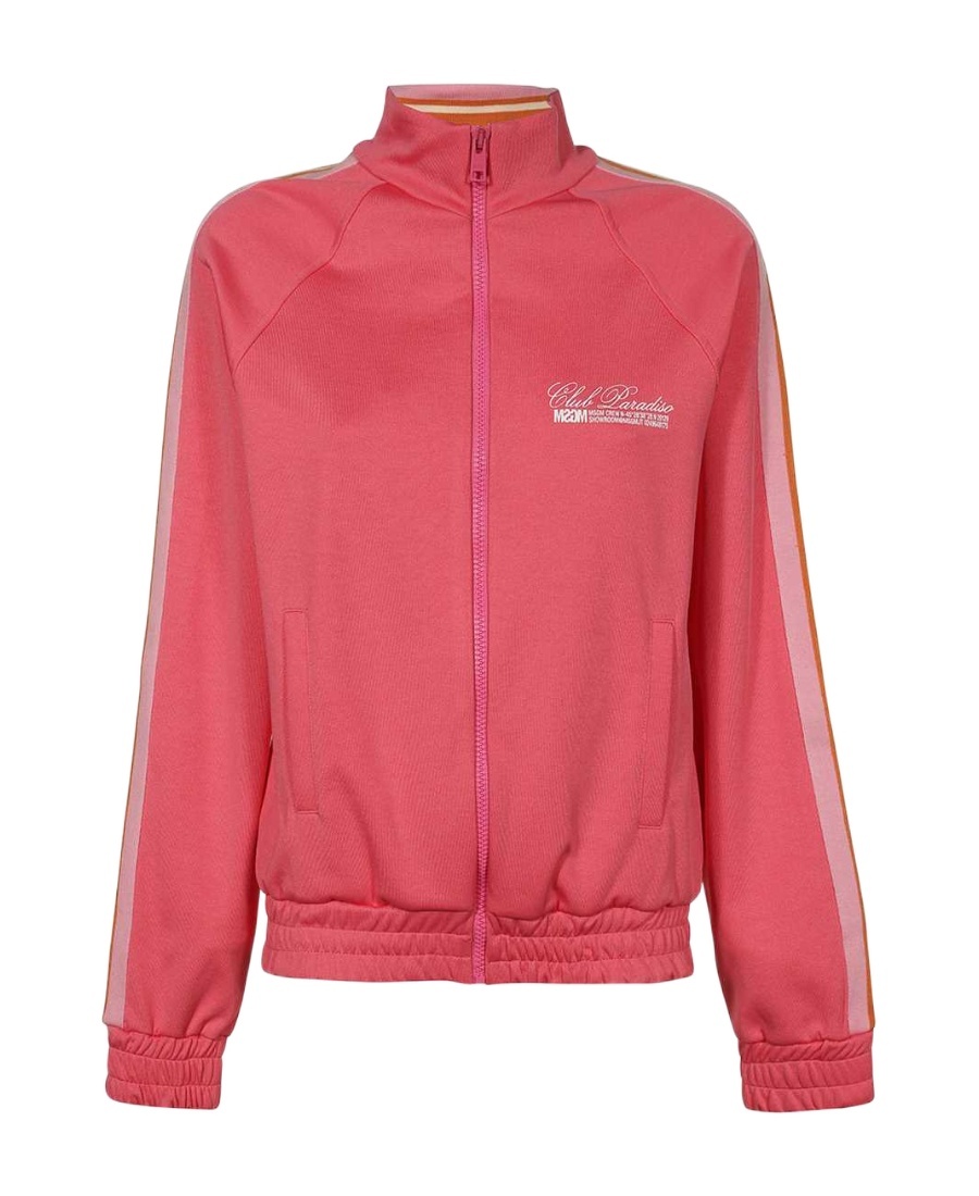 Msgm Long-sleeved Casual Jacket In Red