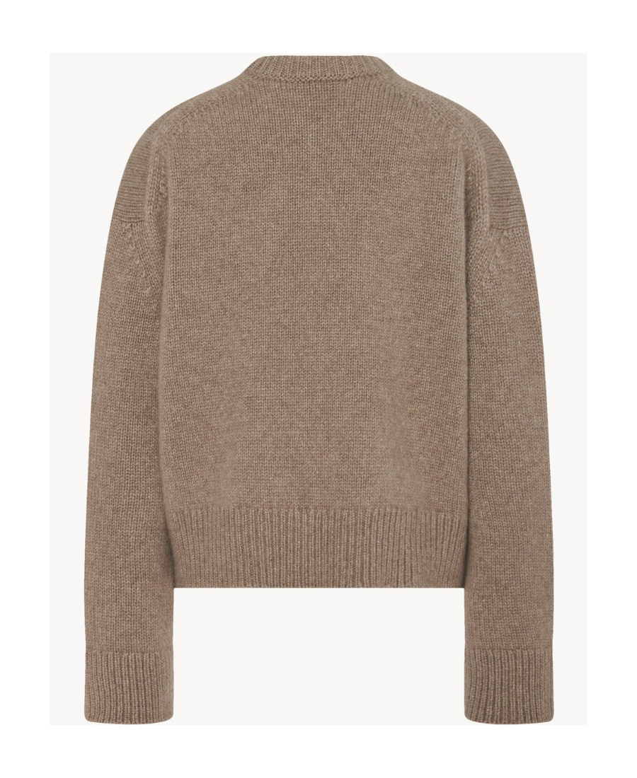 The Row Long-sleeved Cashmere Sweater In Brown