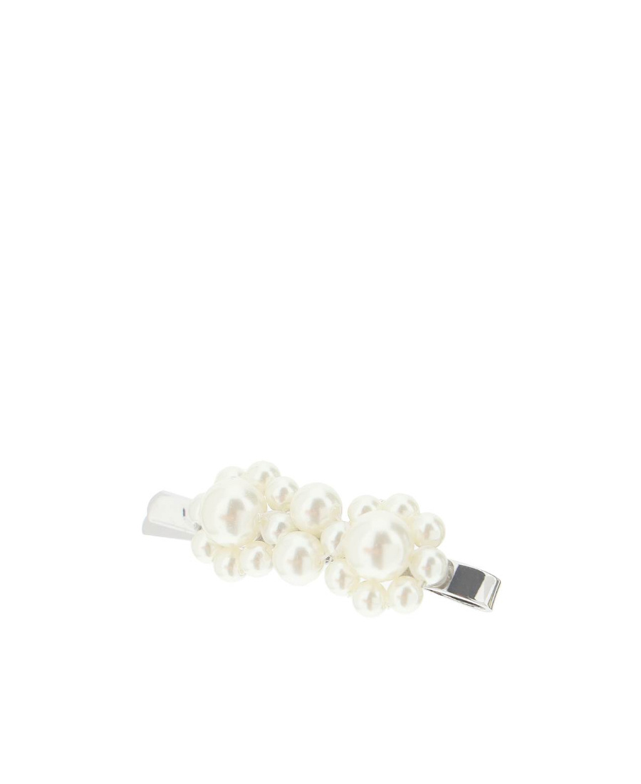 Shop Simone Rocha Mini Flower Hair Clip In White