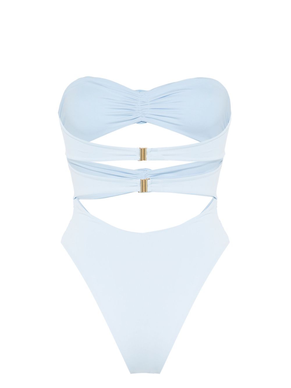 La Reveche Light Blue Flower-detailing Swimsuit