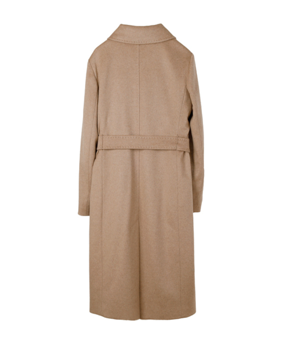 Max Mara Madame Virgin Wool And Ecru Cashmere Coat In Nude