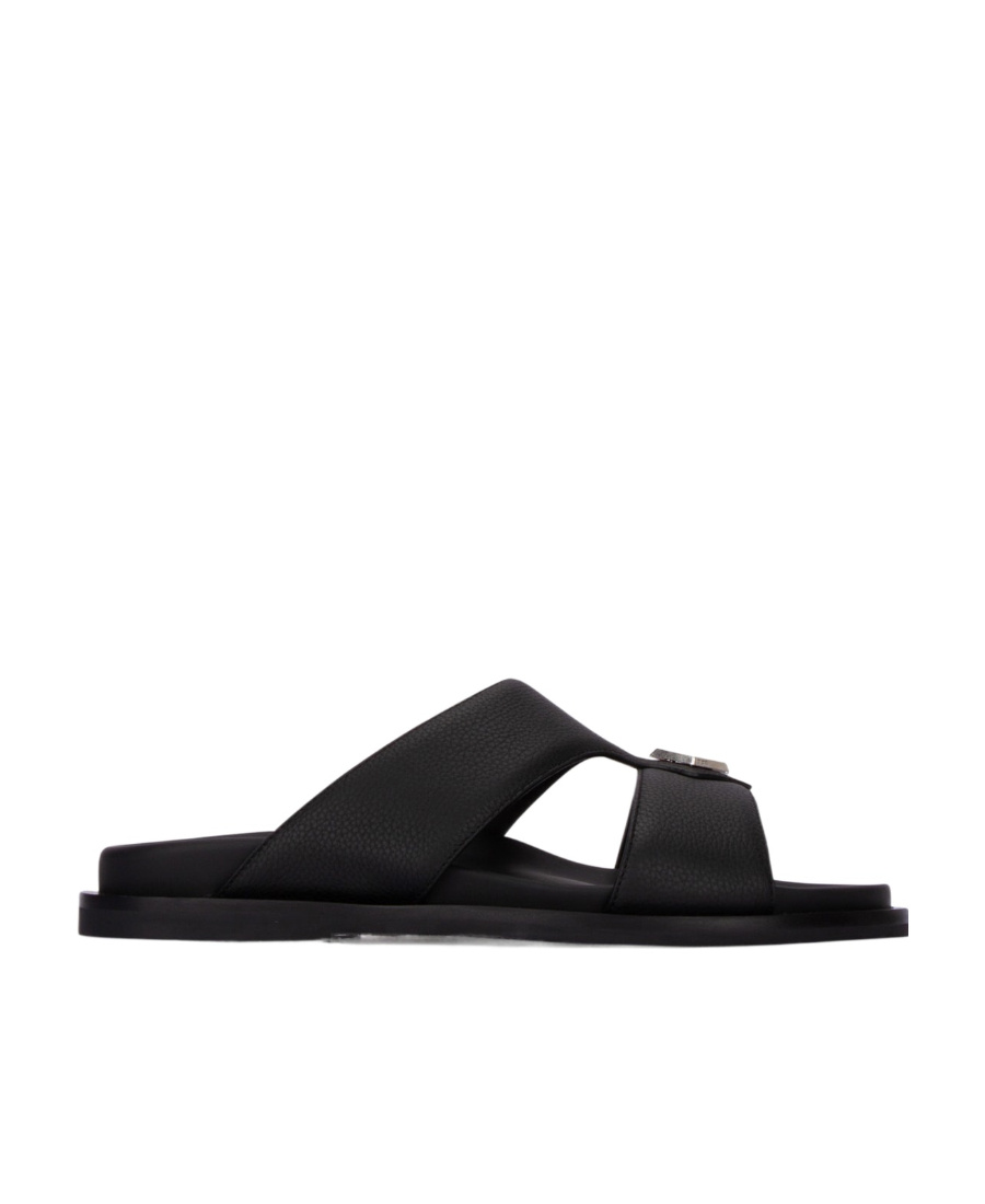 Dior Logo Slippers In Black
