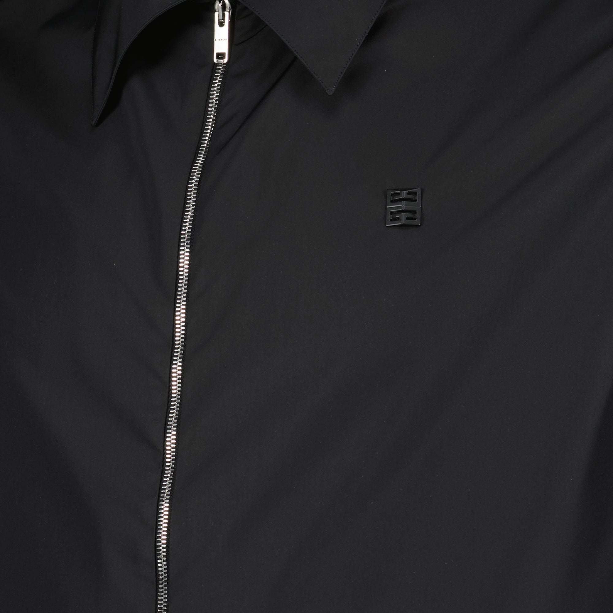 Givenchy Chemise Zippée À Détail 4g In Black