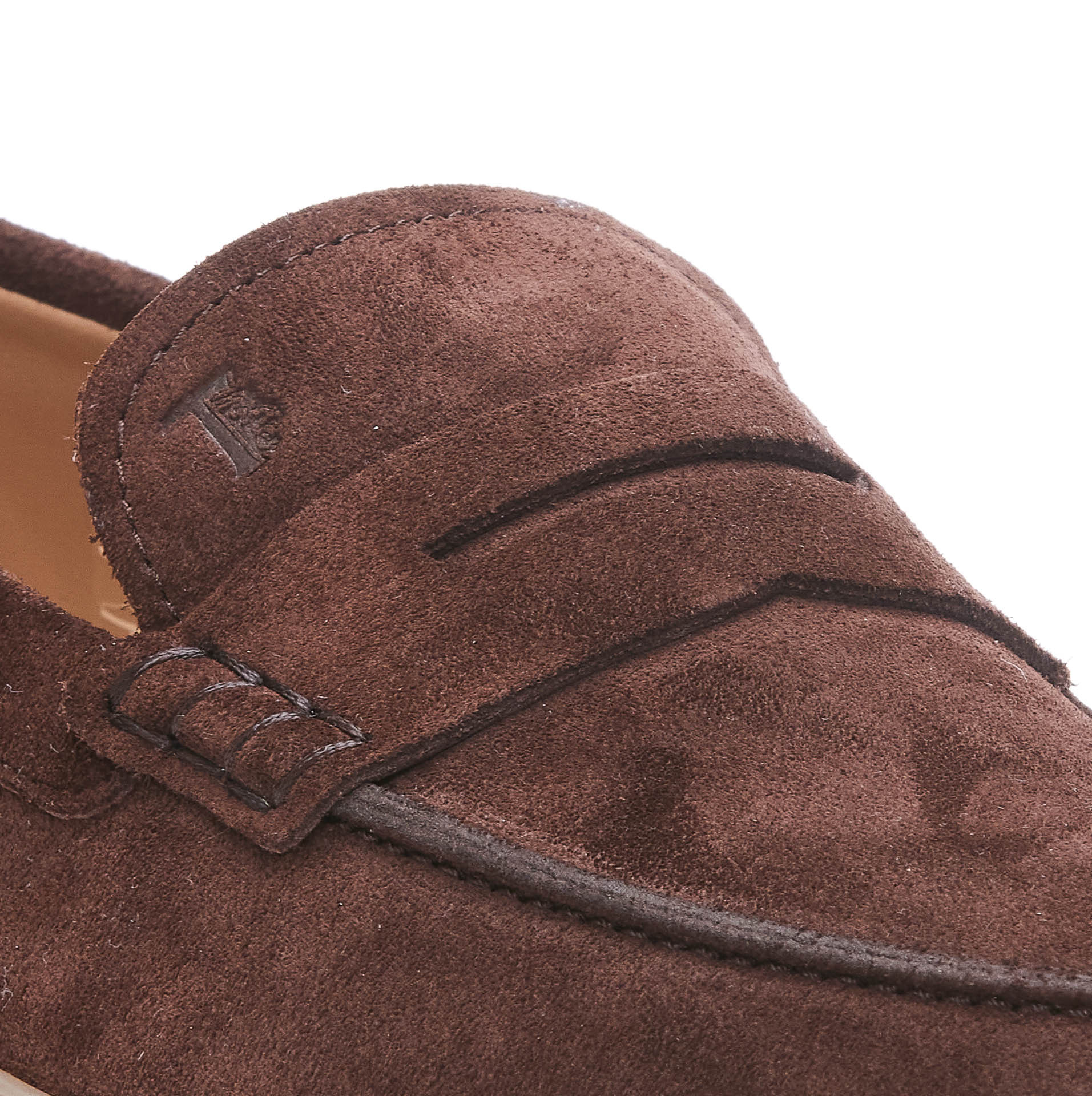 Tod's Suede Penny Loafers In Brown