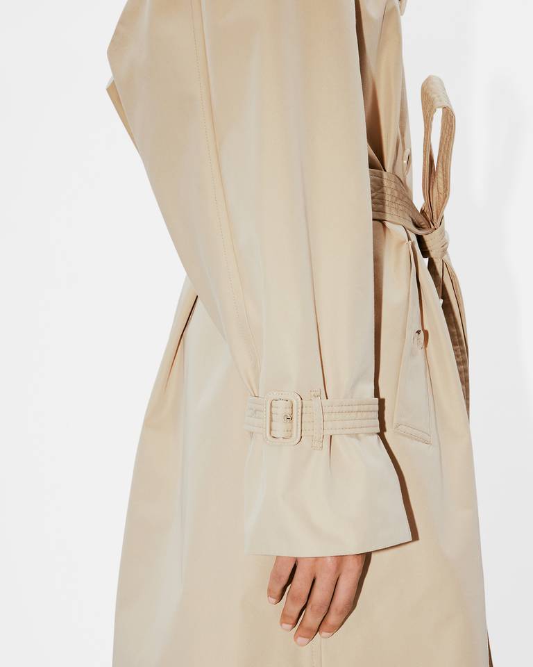 Kenzo Cut-out Double-breasted Trench Coat In Nude