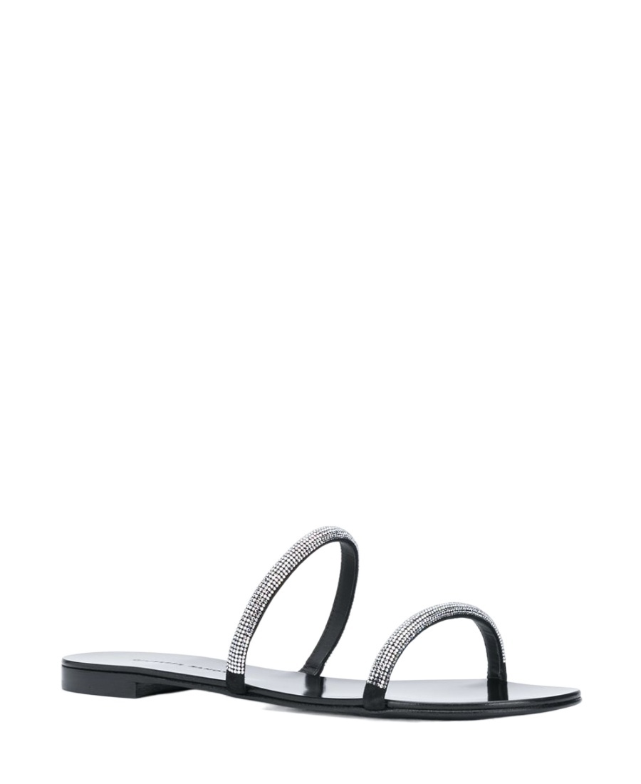 Giuseppe Zanotti Water Drill Inlaid Flip-flop In White