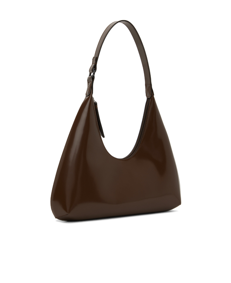 By Far Zippered Shoulder Bag In Brown
