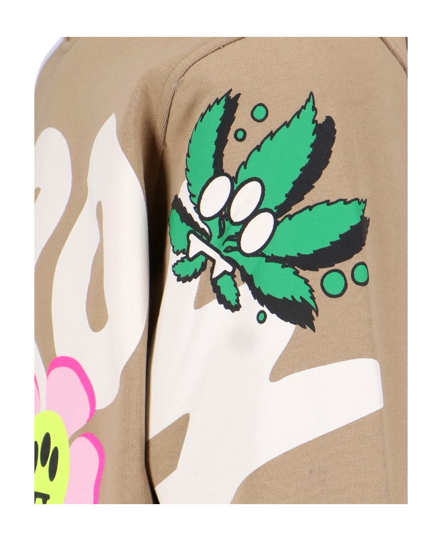 Barrow Logo-print Cotton Sweatshirt In Nude