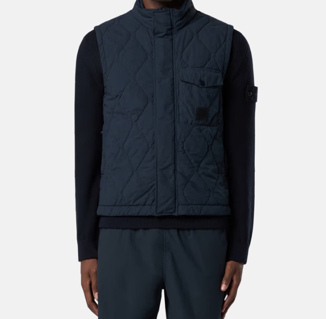 STONE ISLAND PADDED VEST WITH SOFT FEEL AND ANTI-DROP