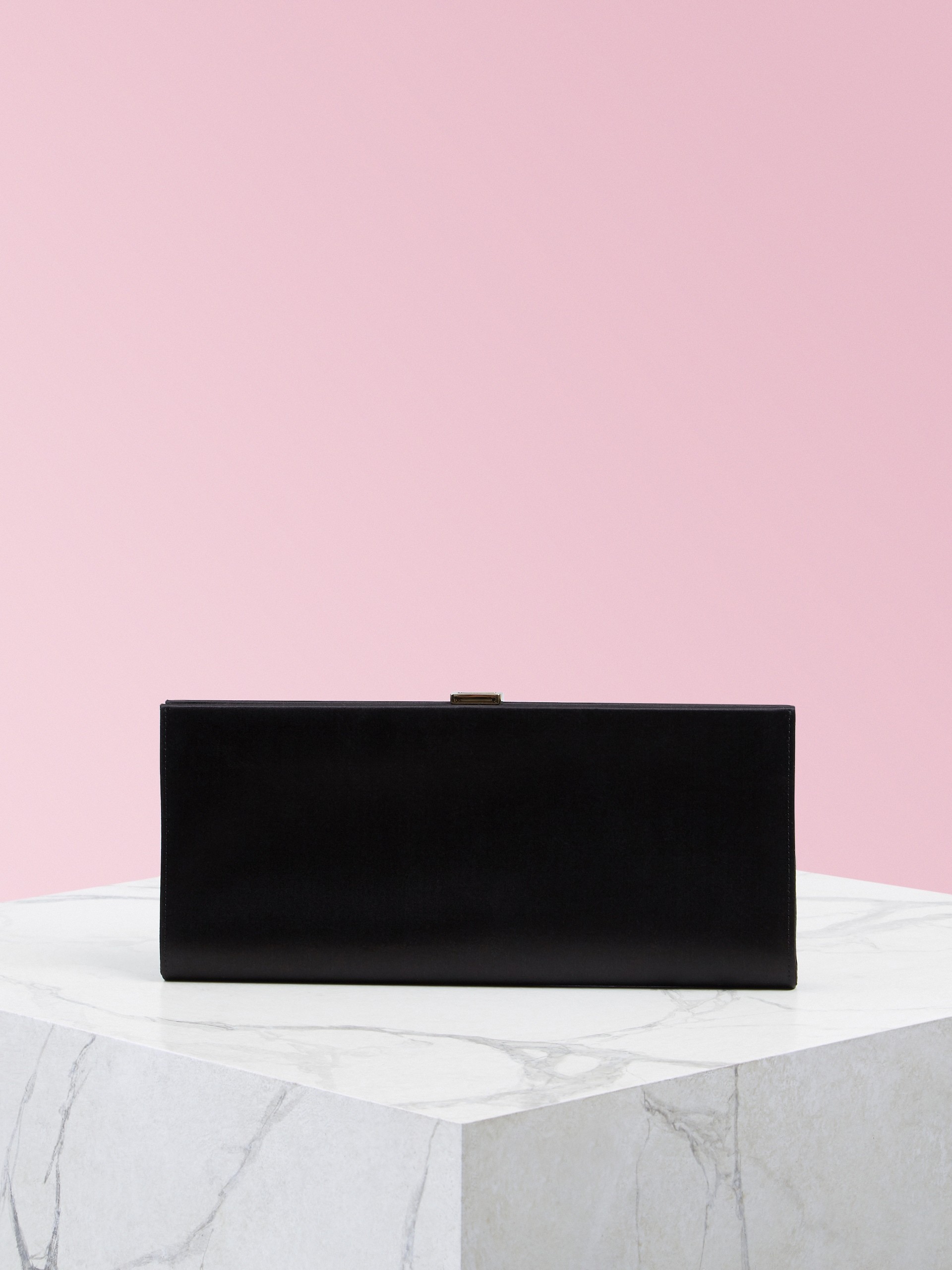 Roger Vivier Buckle Embellished Clutch Bag In Black