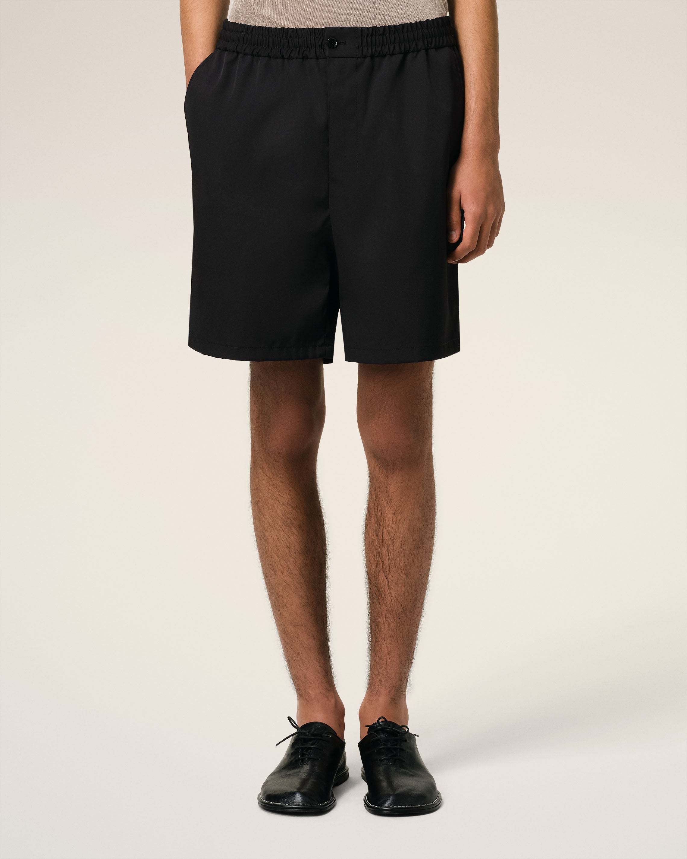 Shop Ami Alexandre Mattiussi Twill Short In Black