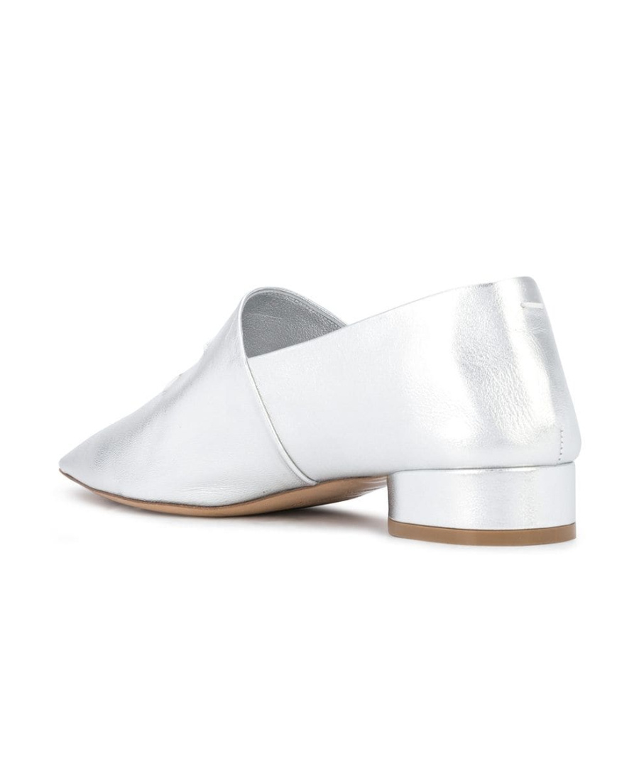 Maison Margiela Point-pointed Loafers In White