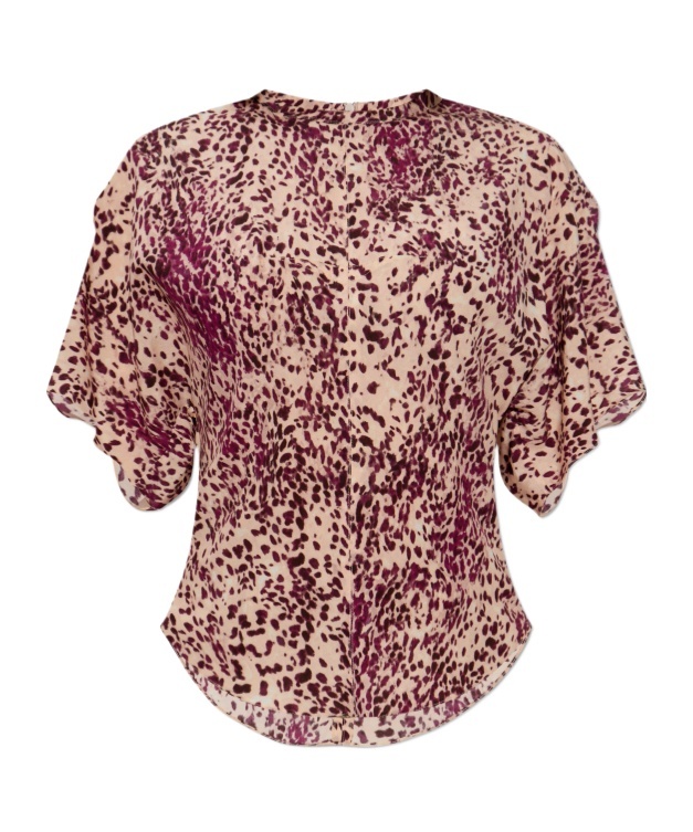 Isabel Marant Open-necked Black Shirt In Nude