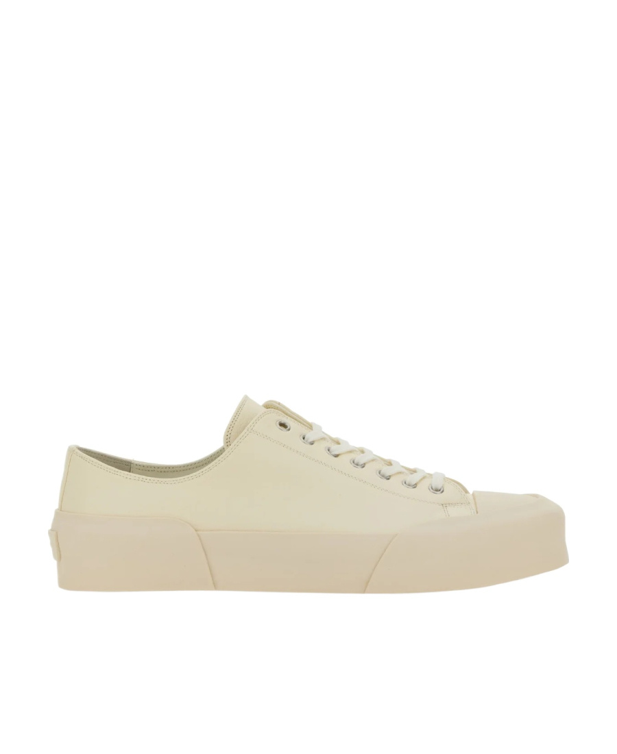 Jil Sander Low-top Leather Sneakers In Nude