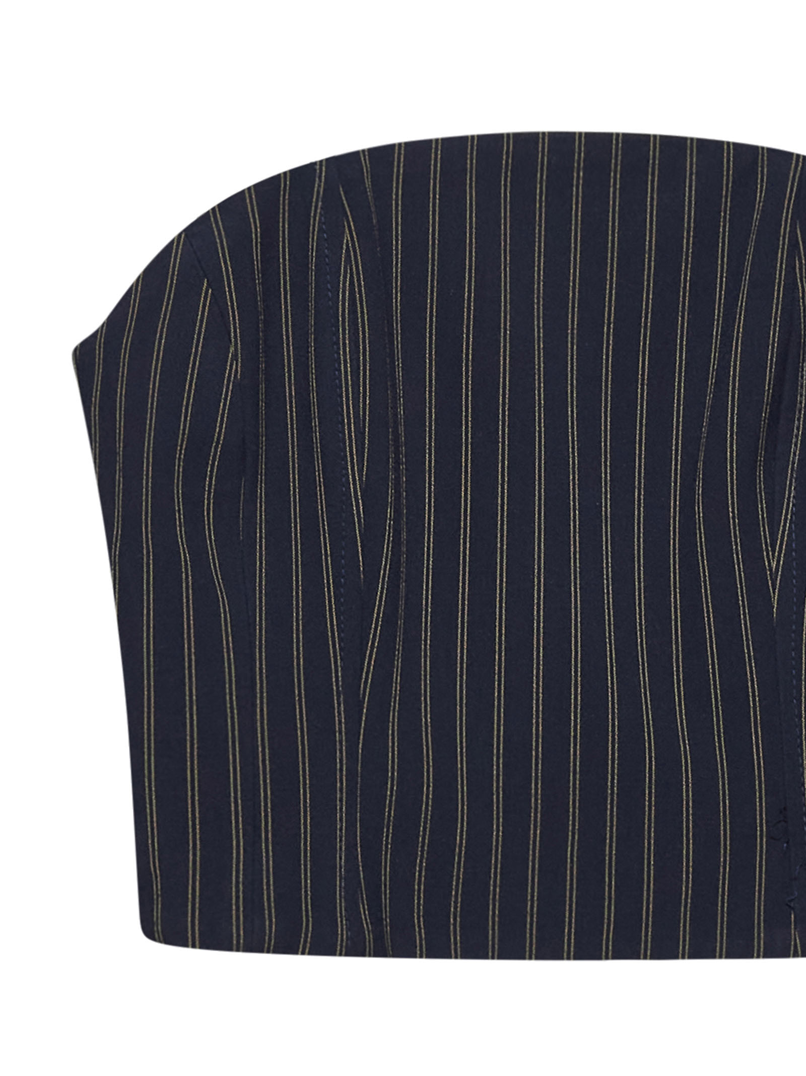 Kaos Striped Pattern Tube Top In Black