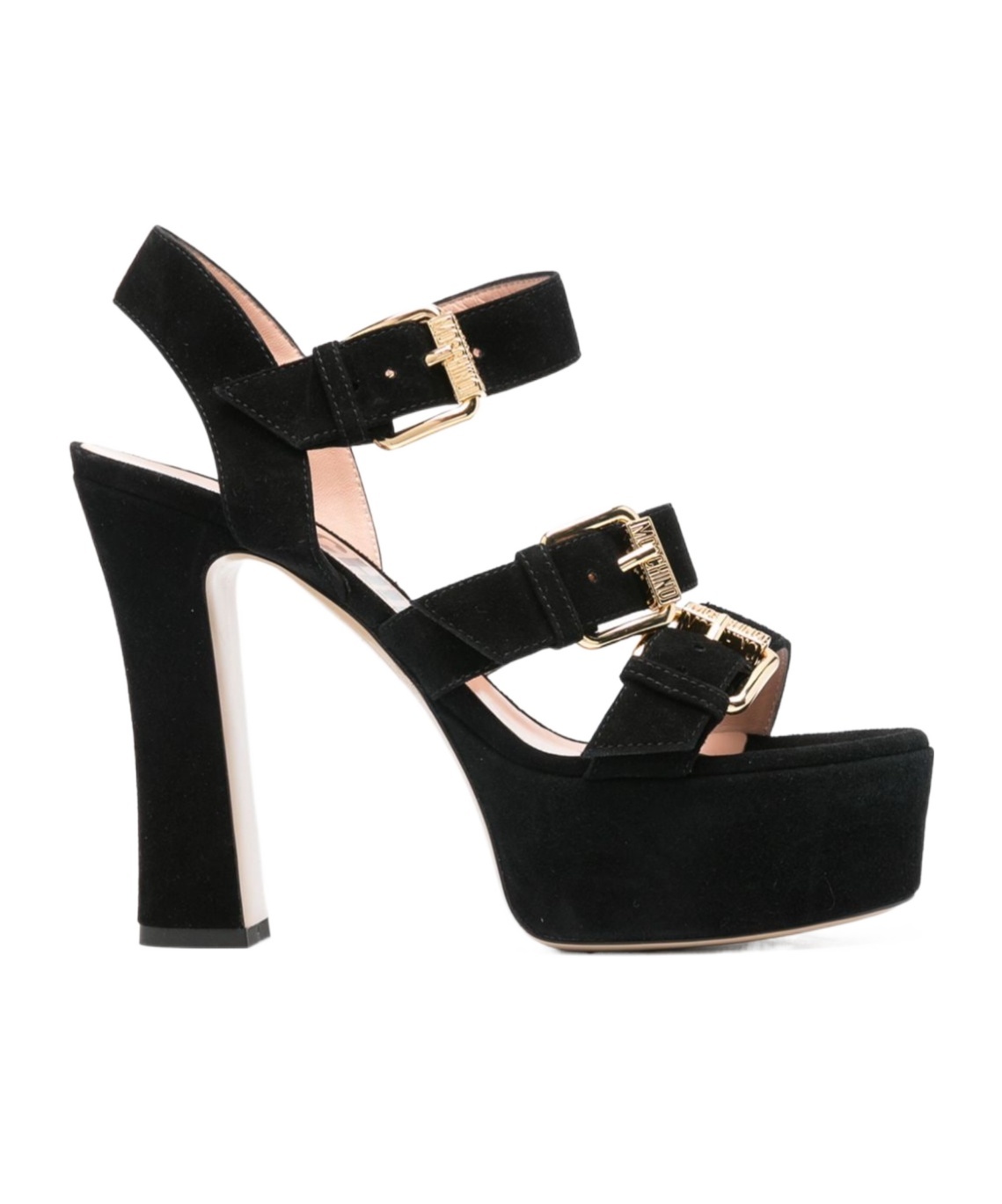Moschino Sandalen Mit Schnalle 130mm In Black