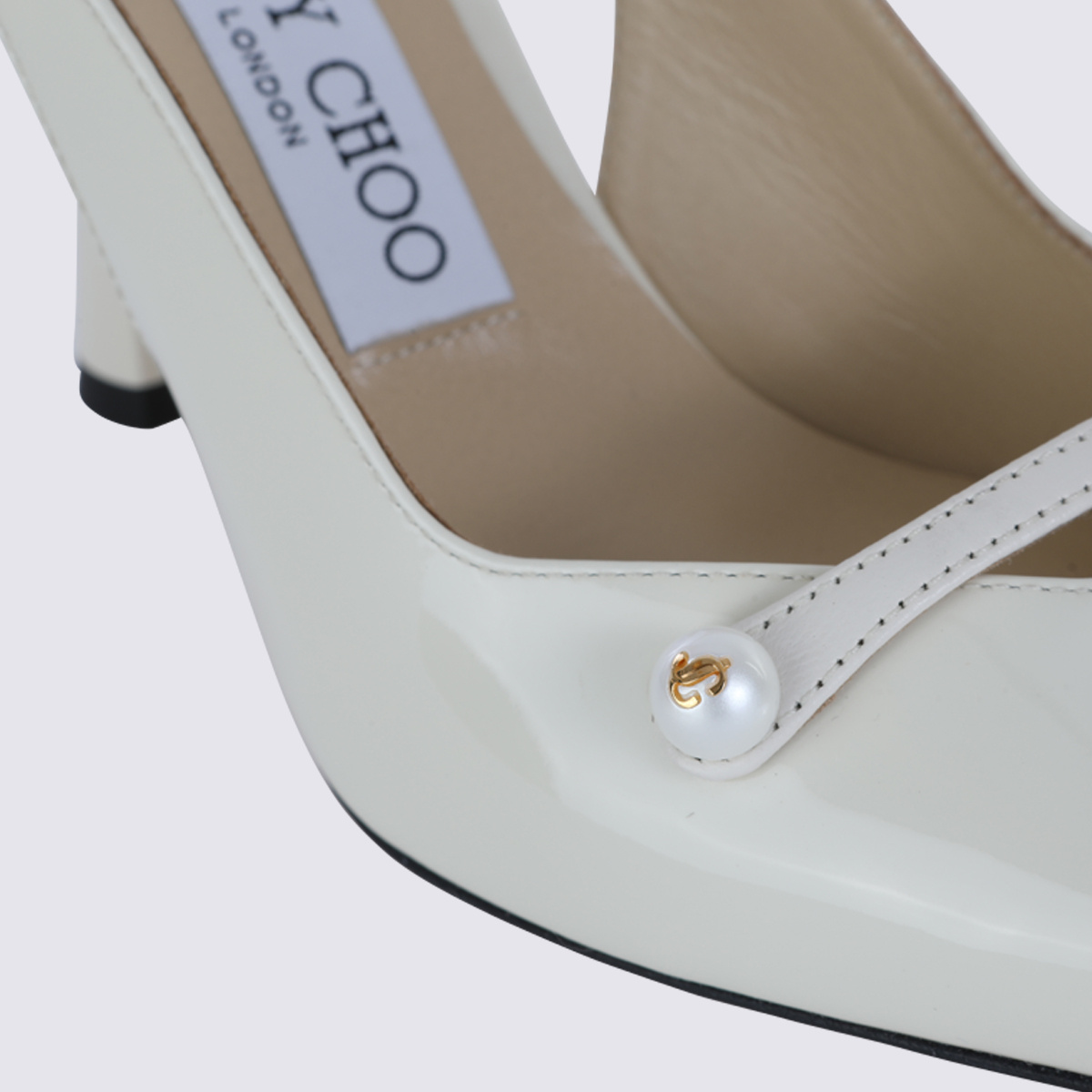 Jimmy Choo 85mm Pearl-embellished Slingback Pumps In White