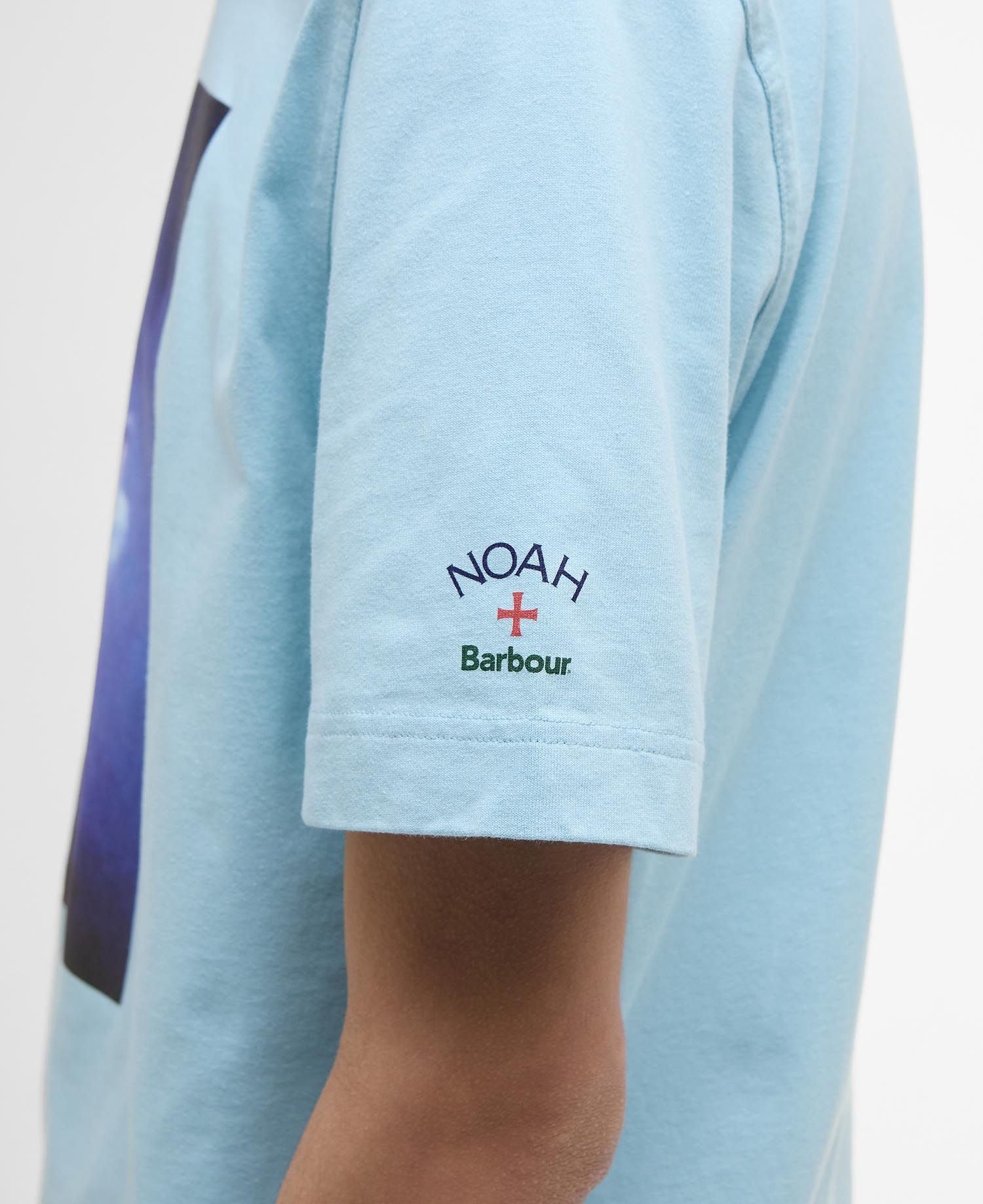 Shop Barbour X Noah Archive T-shirt In Blue