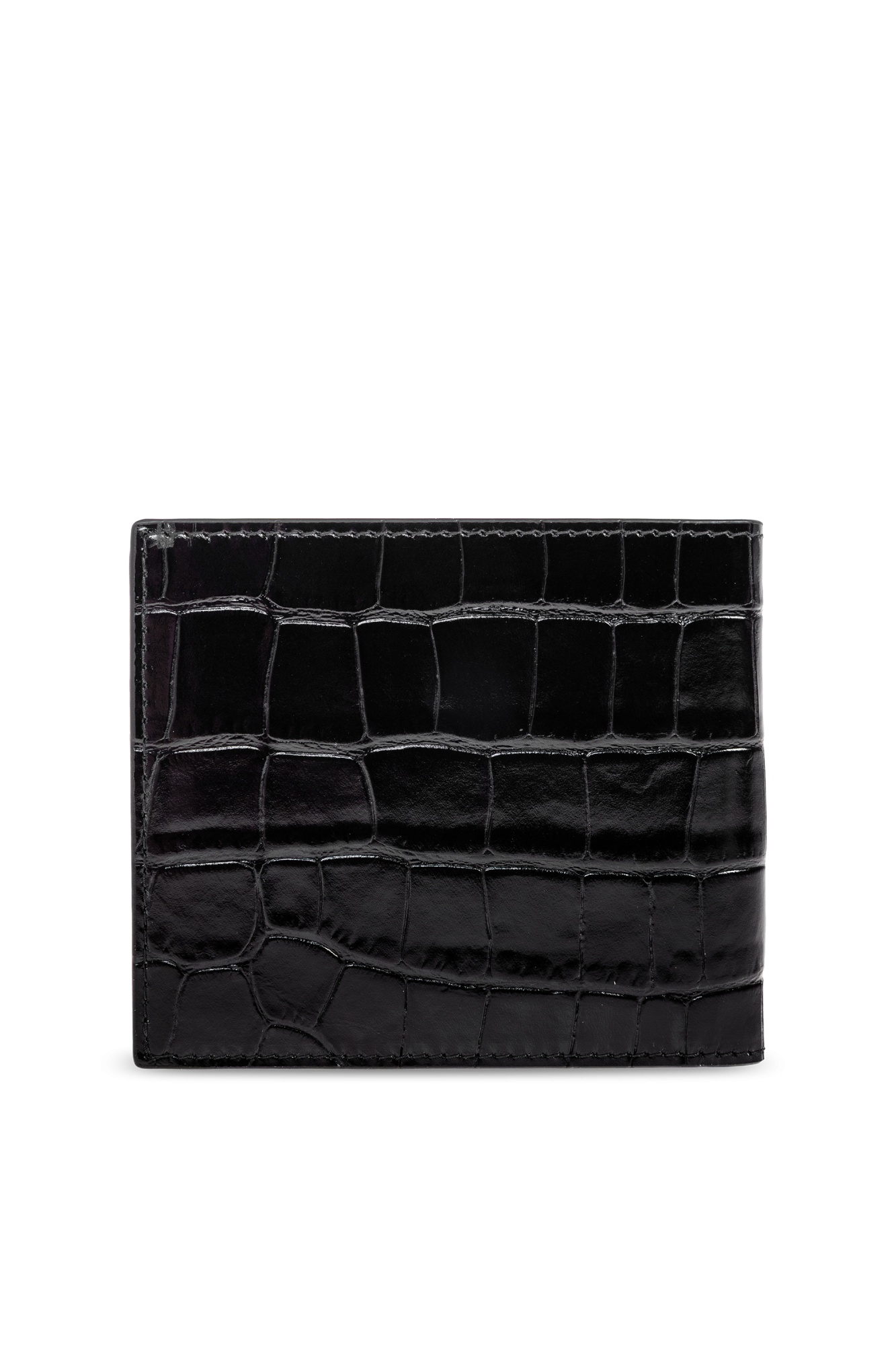 Amiri Crocodile-embossed Wallet In Black