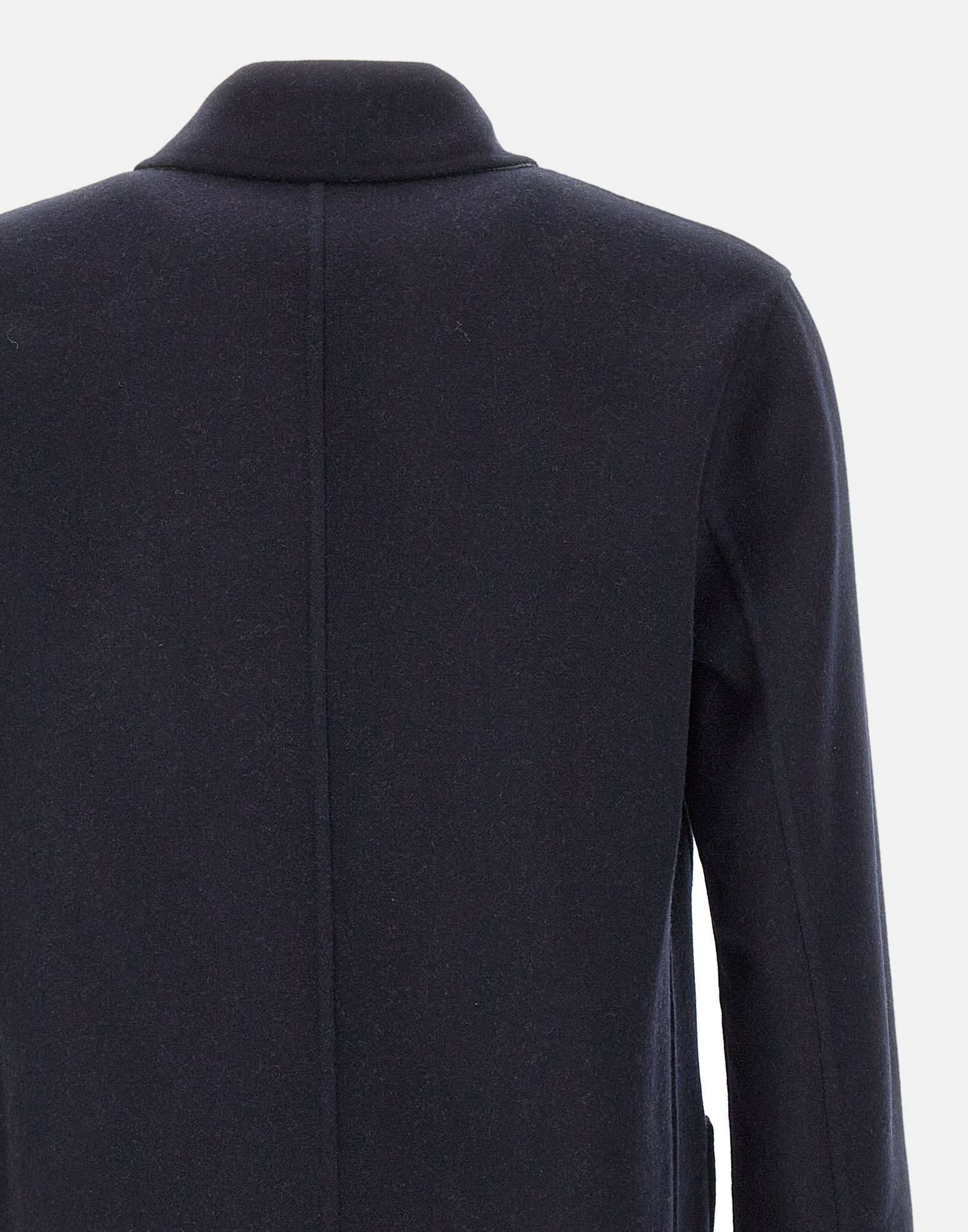 Eleventy Reversible Coat With Back Vent Detail In Blue
