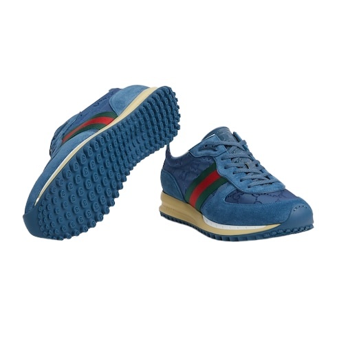 Gucci Men's Nora Suede And Nylon Ssima Retro Sneakers