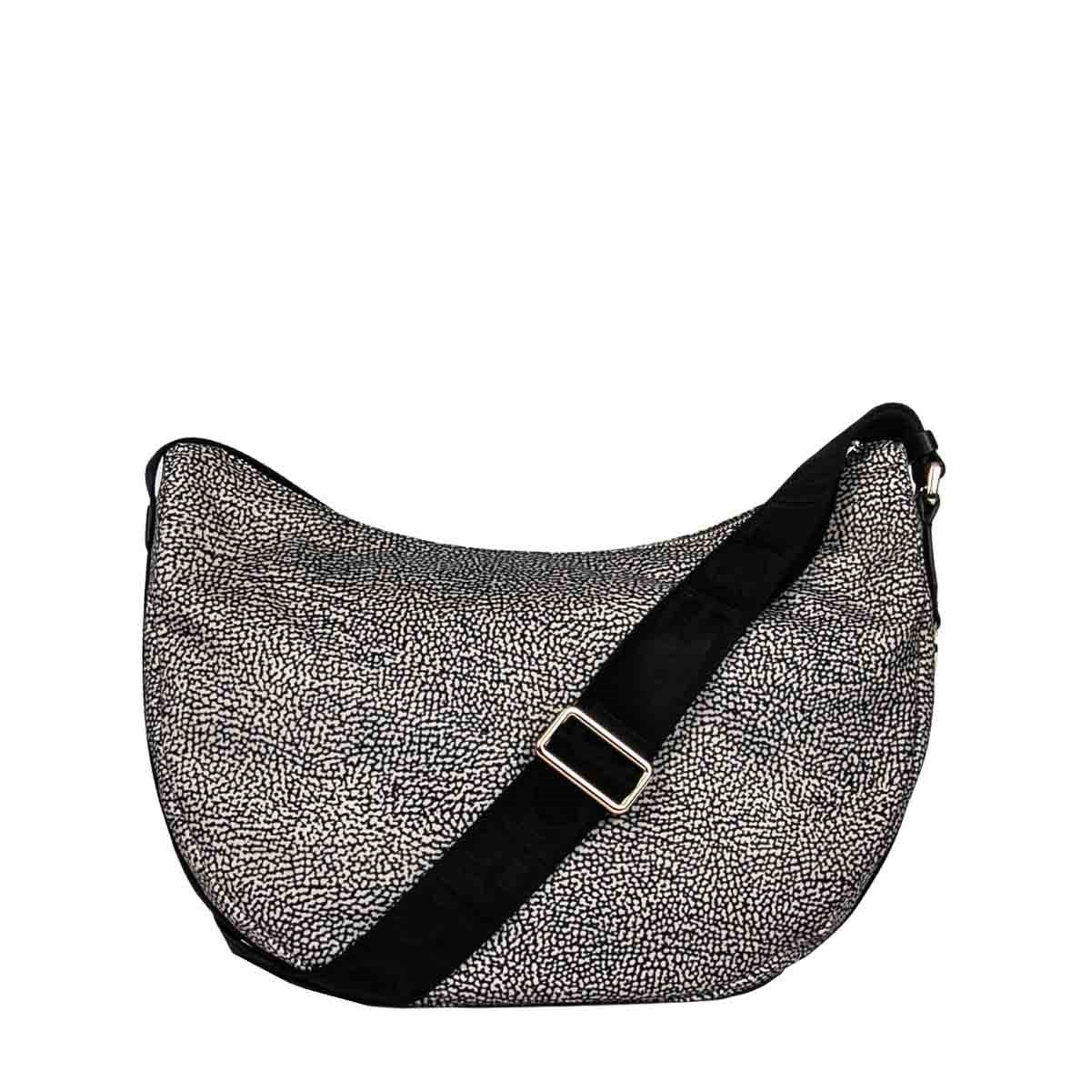 BORBONESE BORBONESE ZIPPED MEDIUM SHOULDER BAG