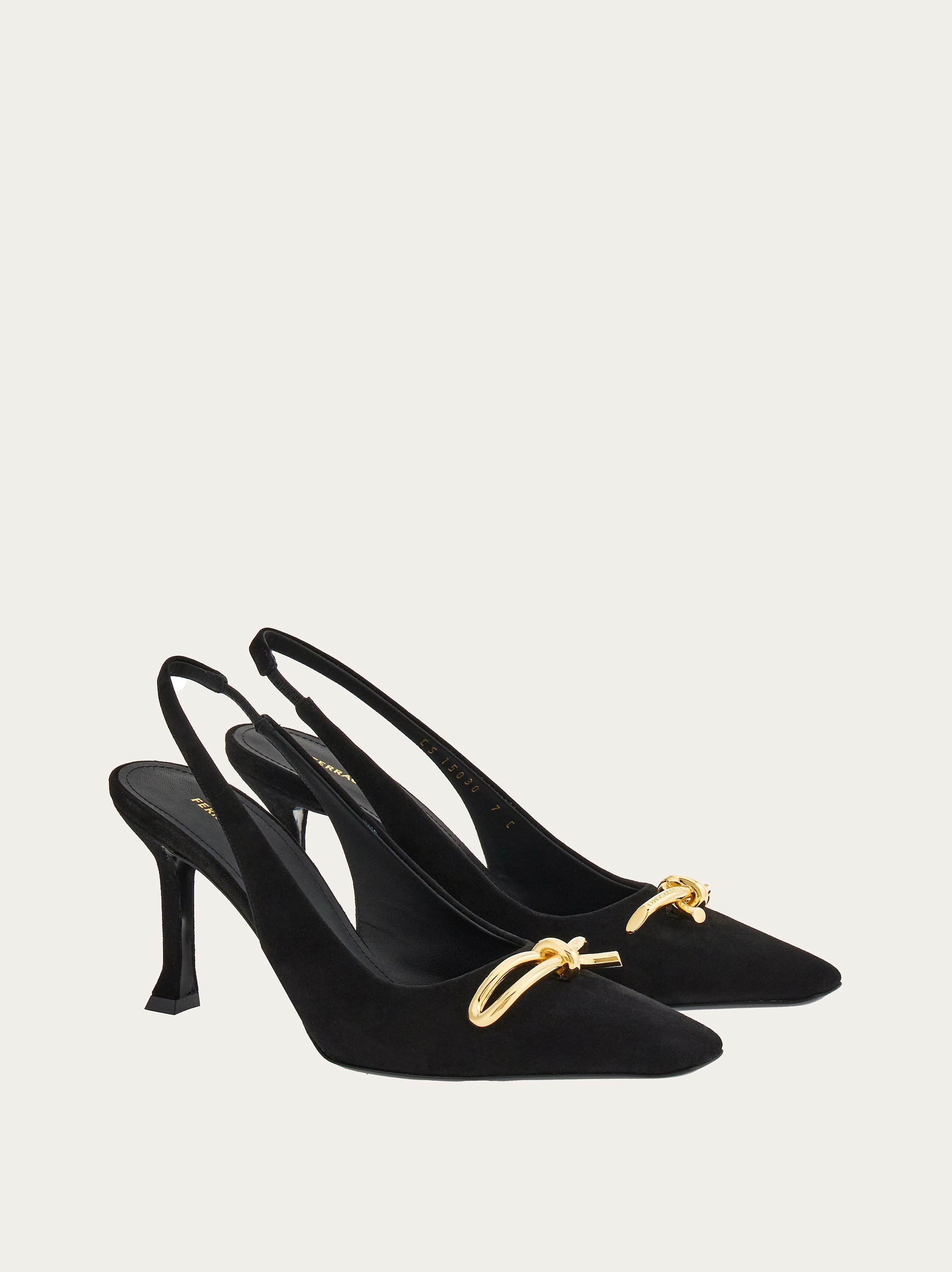 Shop Ferragamo Asymmetrical Bow Knot High Heels In Black