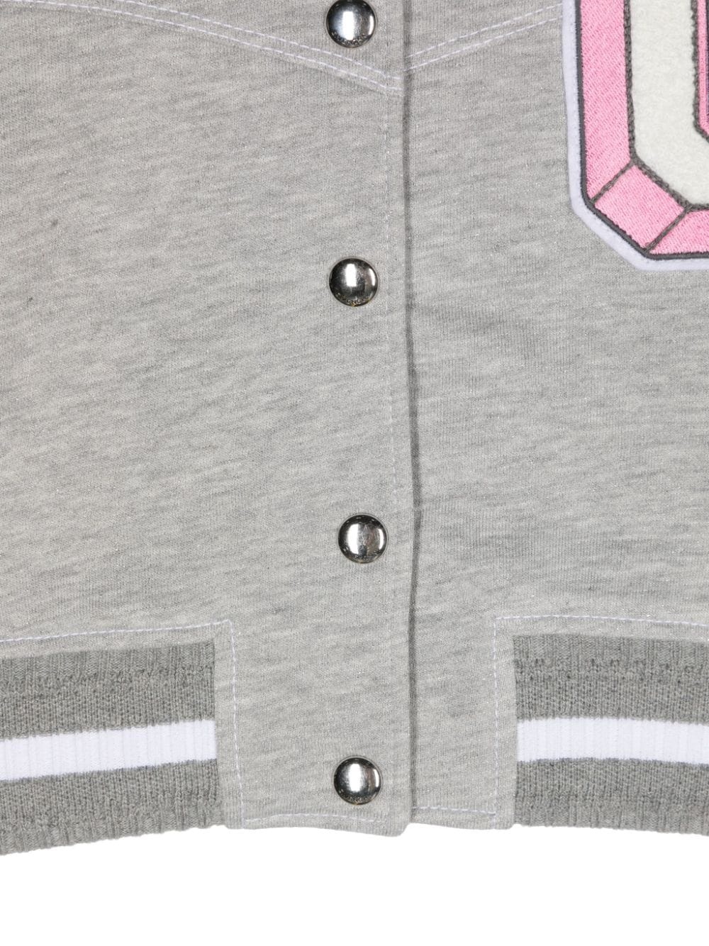 Givenchy Logo-patch Bomber Jacket In Gray