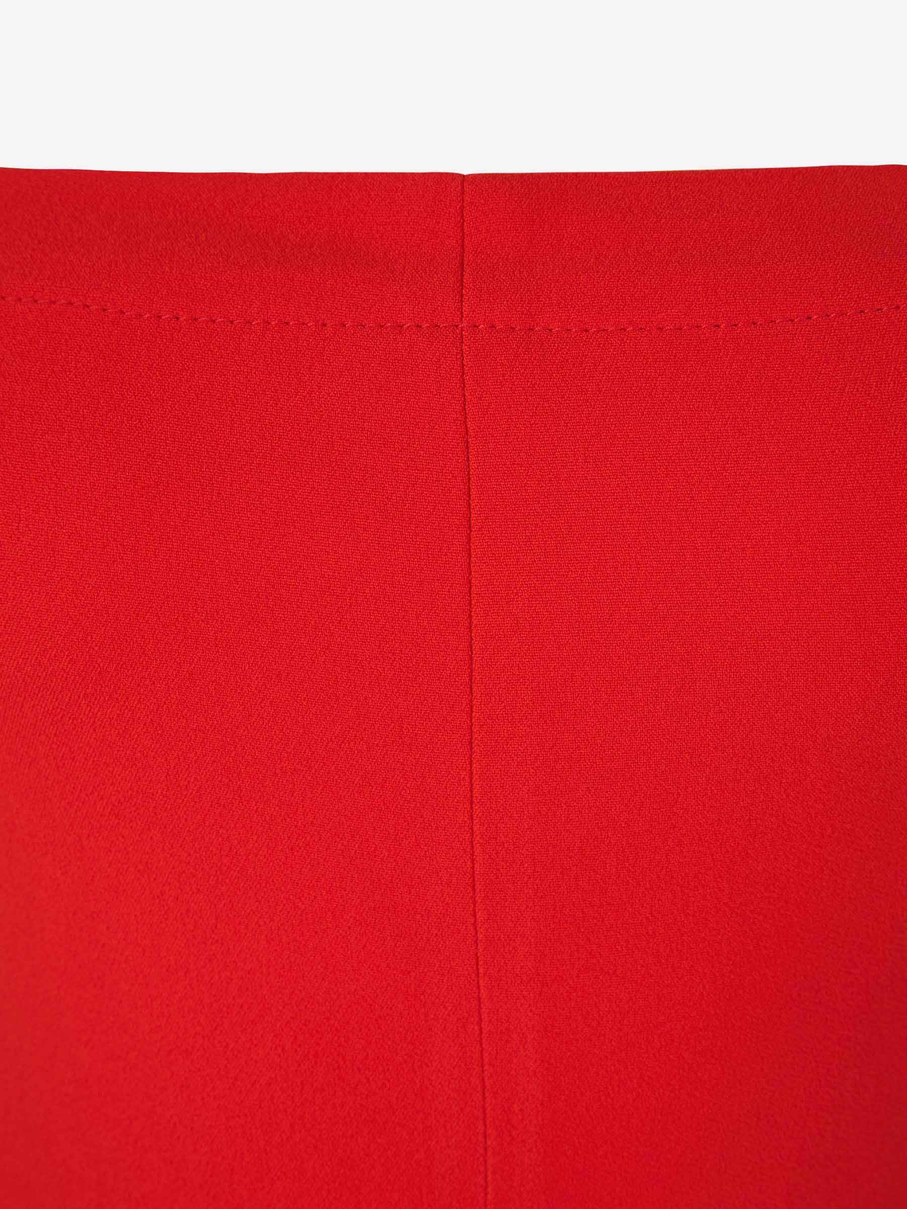 Victoria Beckham Off Shoulder Bandeau Midi Dress In Red