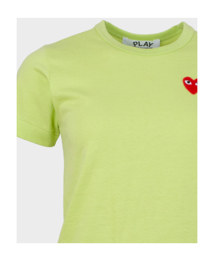 Comme Des Garçons Play Woman T-shirt Light Green Size S Cotton In Green