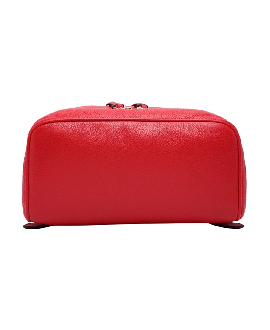 Michael Kors Logo Zipper Backpack In Red