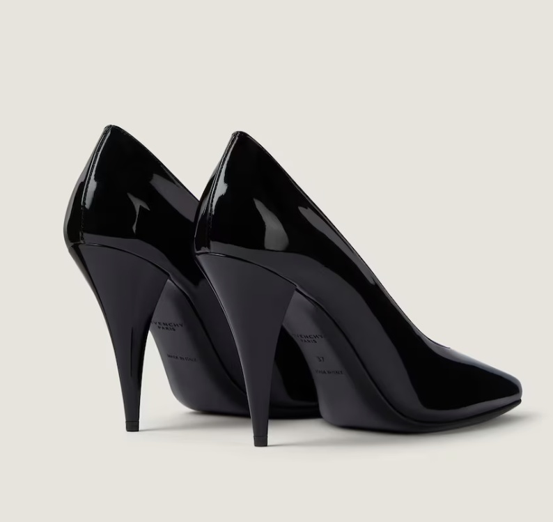 Givenchy Sliced Square 95 Patent Leather Pumps In Black