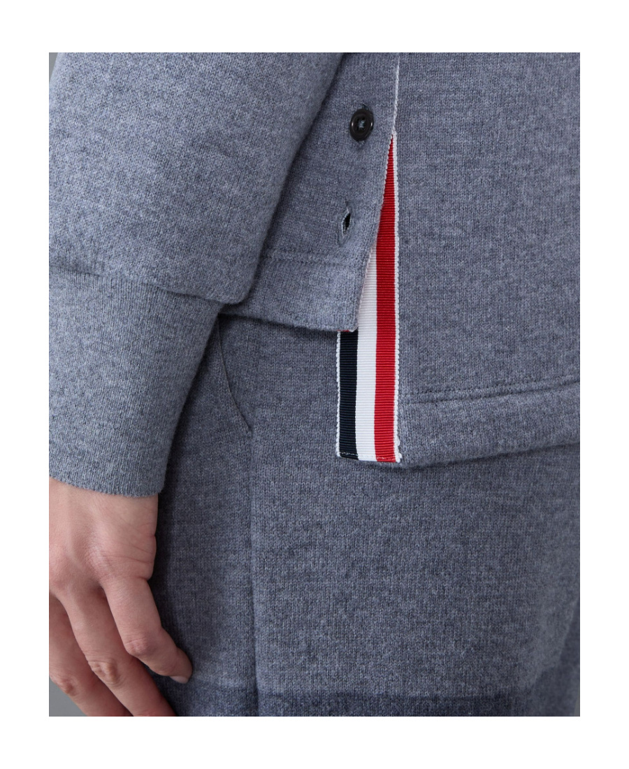 Thom Browne Stripe-detail Knit Jumper In Blue
