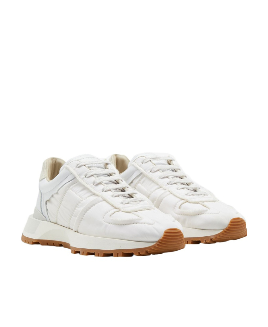 Maison Margiela Leather Sneakers White In White