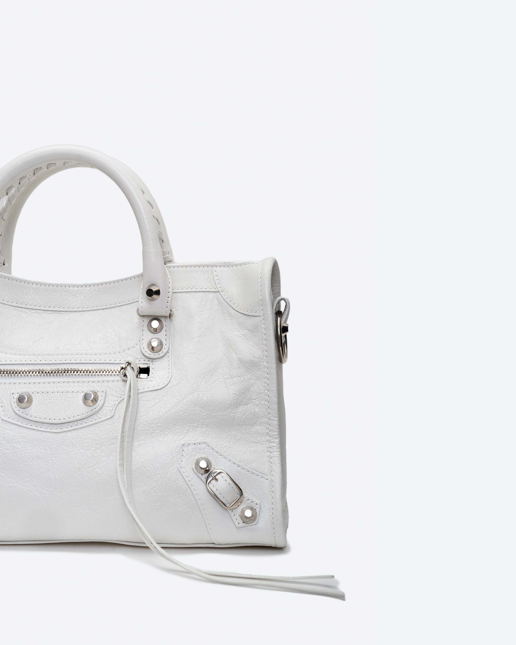 Balenciaga Le City Top Handle Bag In White