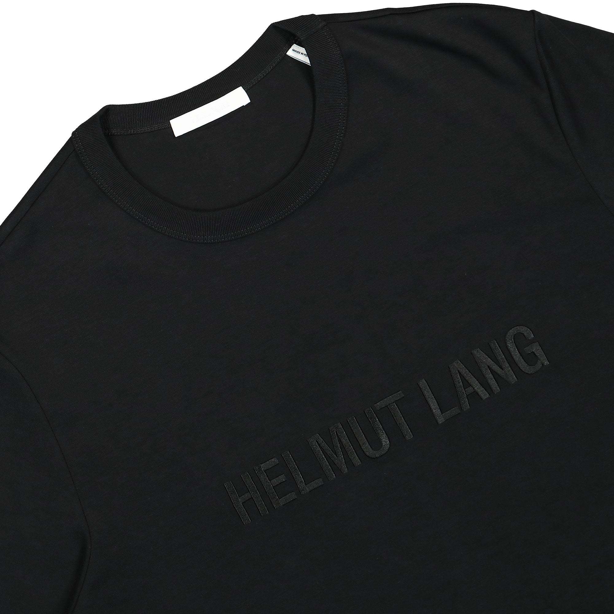 Helmut Lang Logo Embroidered Cotton T-shirt In Black