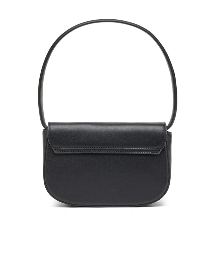 Diesel Mini Shoulder Bag In Soft Nappa Leather With Logo Detail In Black