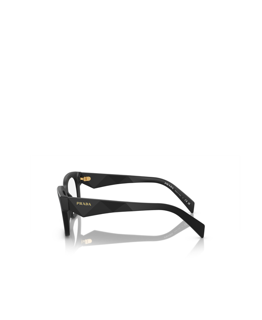 Prada Logo-print Square-frame Glasses In Black