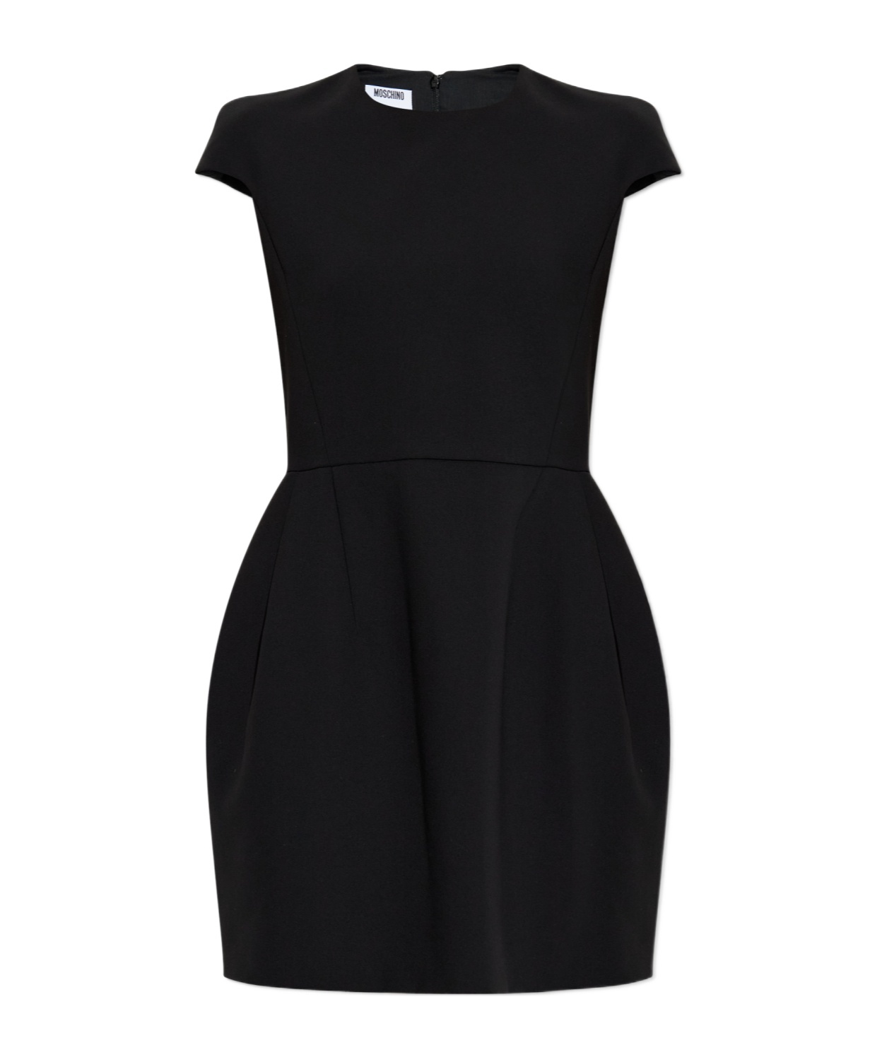 Moschino Fitted Knee-length Dress Cap Sleeves In Black