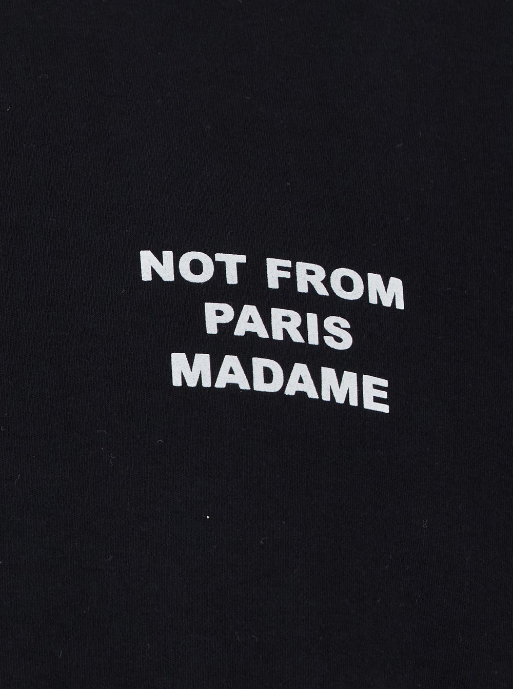 Drôle De Monsieur Black Crewneck T-shirt With Slogan Print On The Front And Back In Black