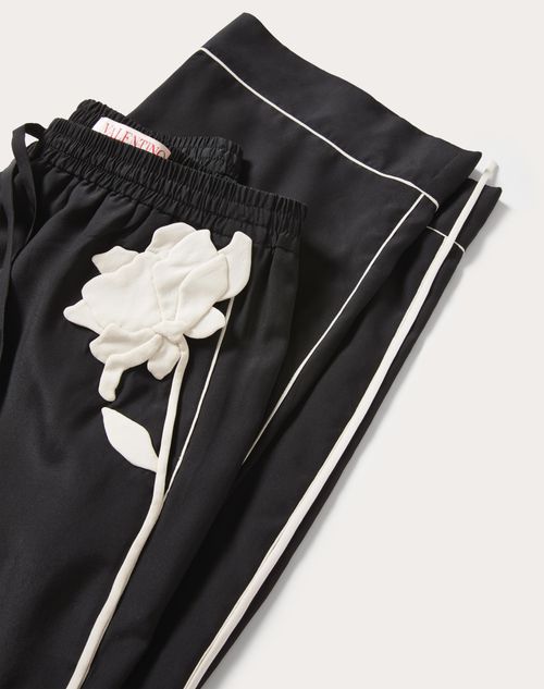 Valentino Elastic Waist Casual Pants In Black