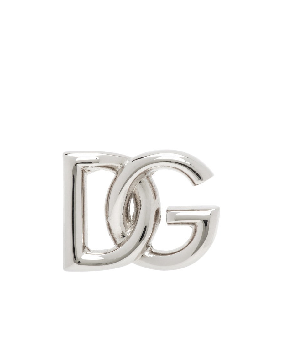 Dolce & Gabbana Silver Stud Single Earring In White