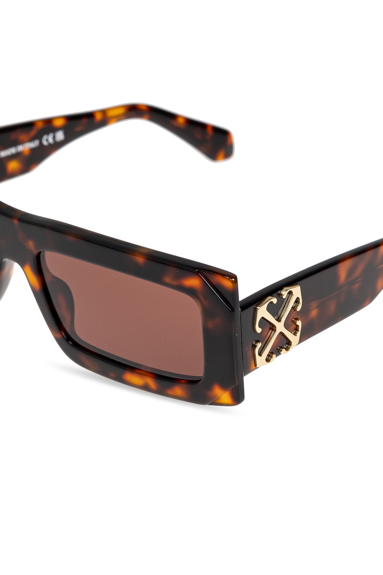 Off-white Laurel Rectangular Frame Sunglasses In Brown
