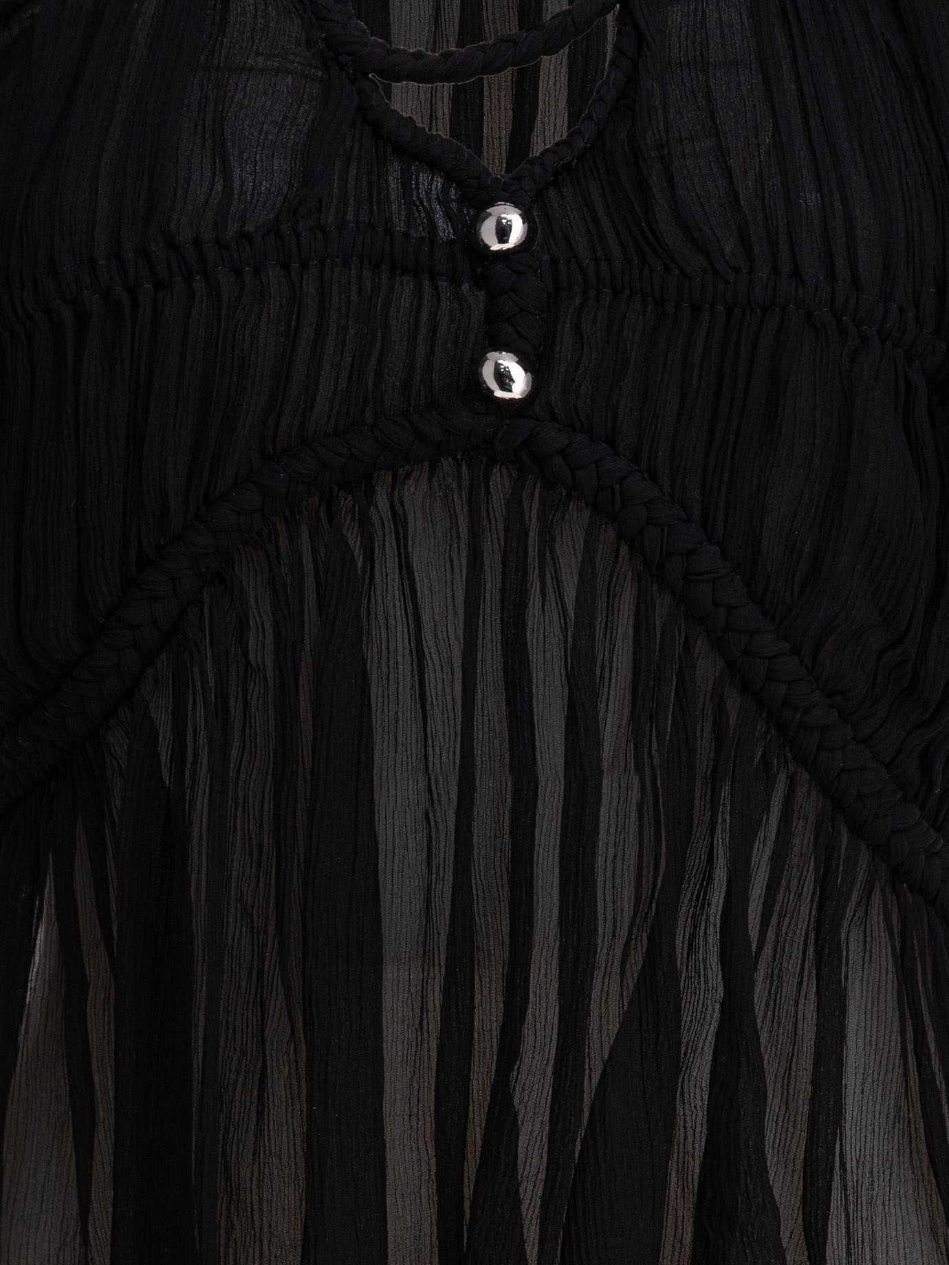 Isabel Marant Sheer Top Featuring Button Detail And Ruffled Hem In Black