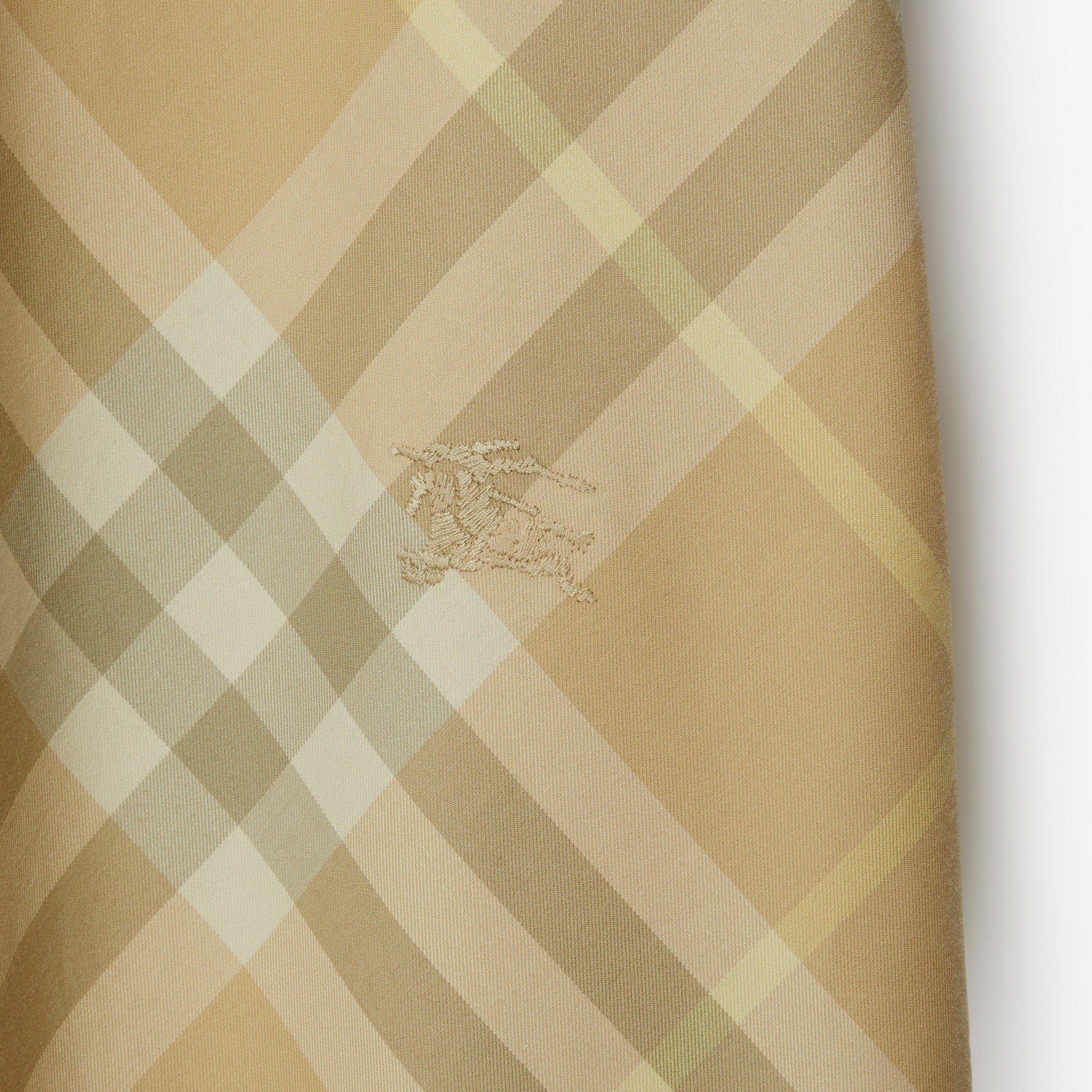 Burberry Signature Check Button-front Shirtdress In Nude