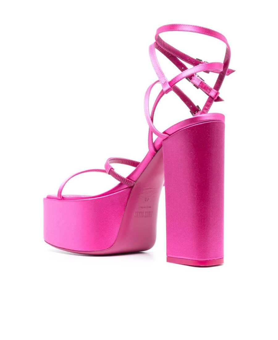Shop Paris Texas Platform Strappy Sandals In Pink